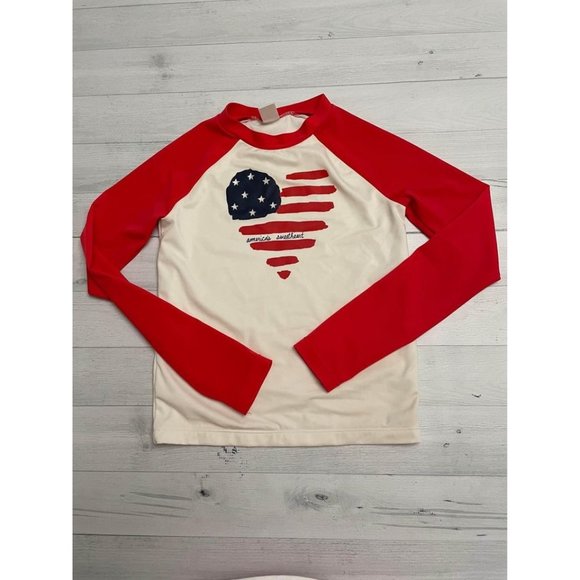 gymboree girls‎ americas sweetheart rashguard 10/12 - Picture 1 of 6